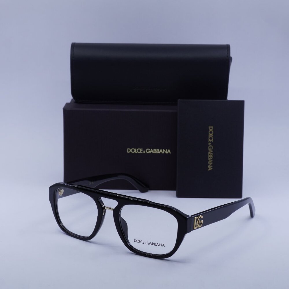 Dolce & Gabbana DG3415 501/55 Square Eyeglasses - Black 55mm